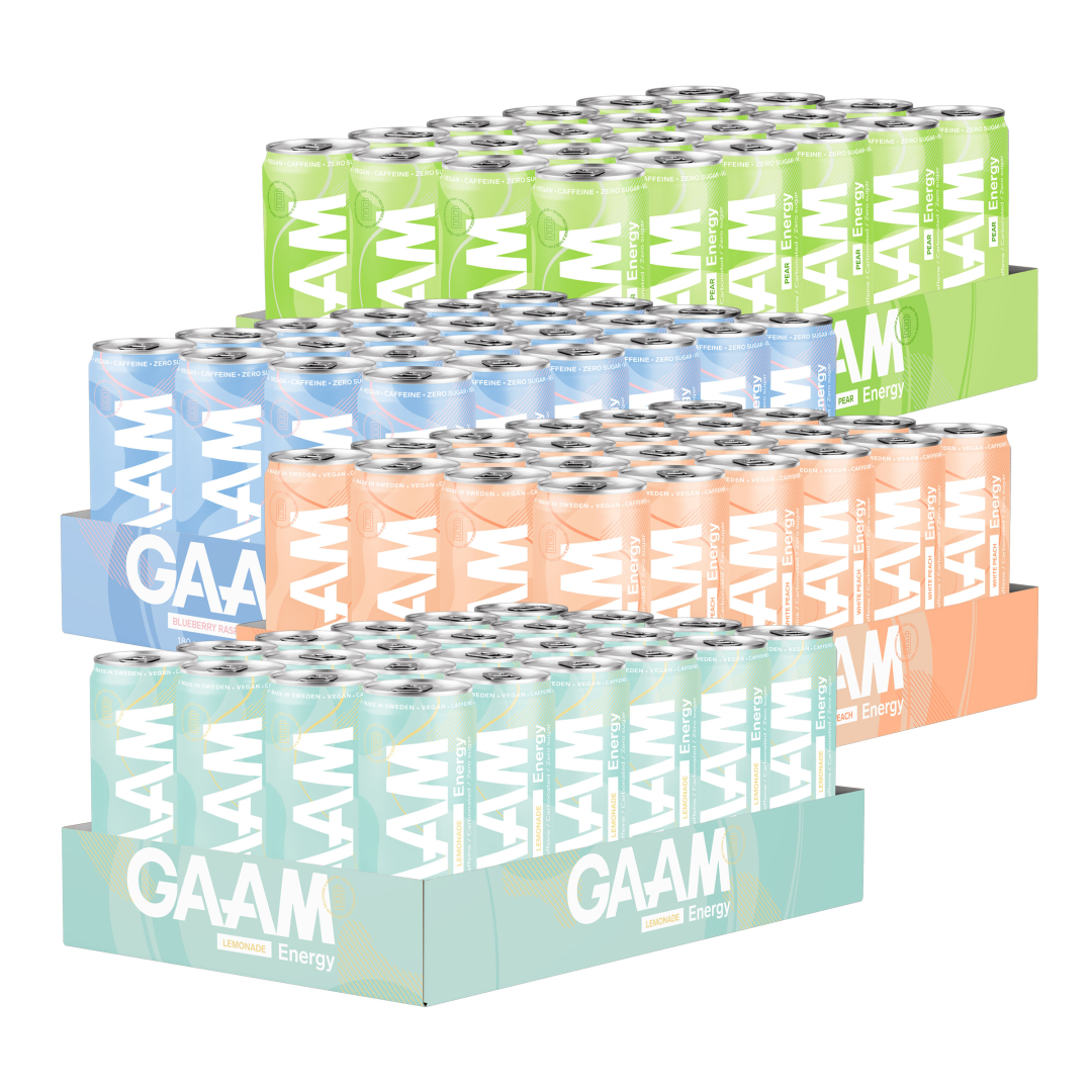 96 x GAAM Energy 330 ml Mikspakke