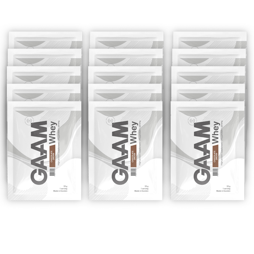 15 x GAAM Whey 33 g Myseprotein