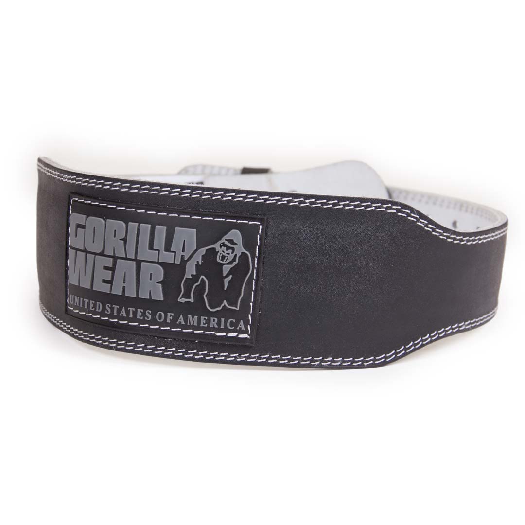 Gorilla Wear 4 Inch Padded Leather Belt Black