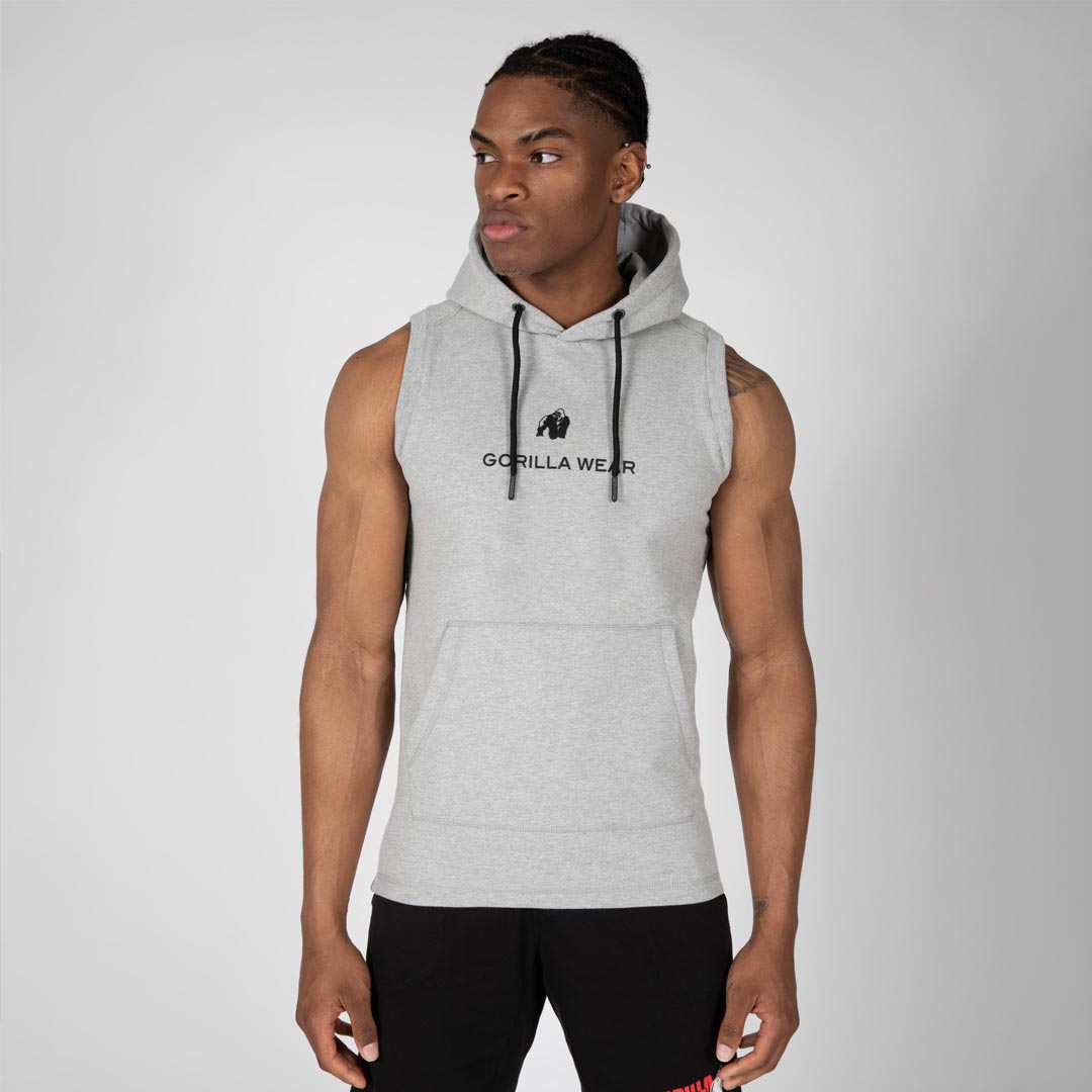 Gorilla Wear Lincoln Sleeveless Hoodie Grey