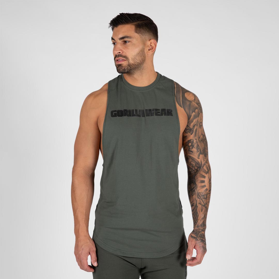 Gorilla Wear Milo Drop Armhole Tank Top Green