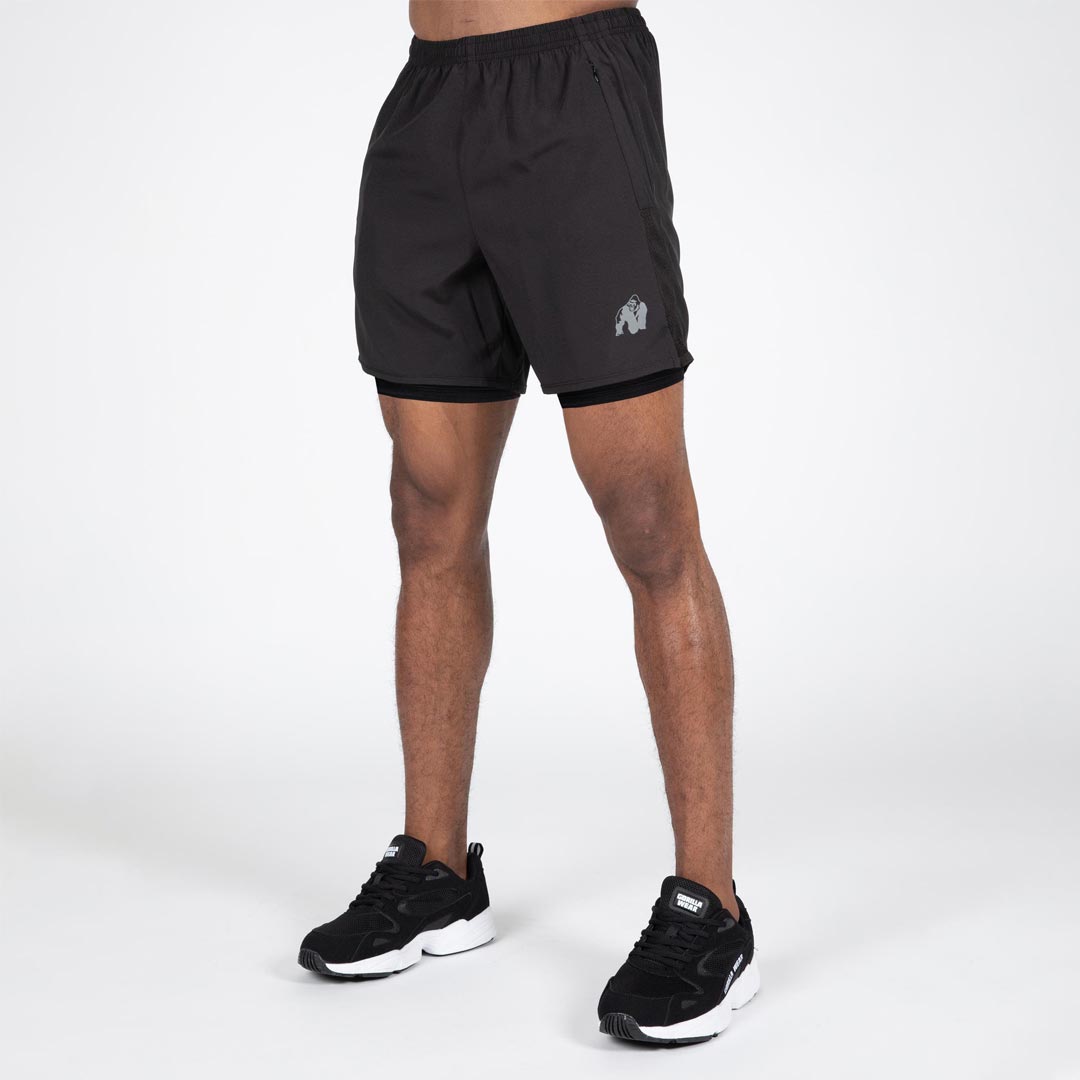 Gorilla Wear Modesto 2-In-1 Shorts Black