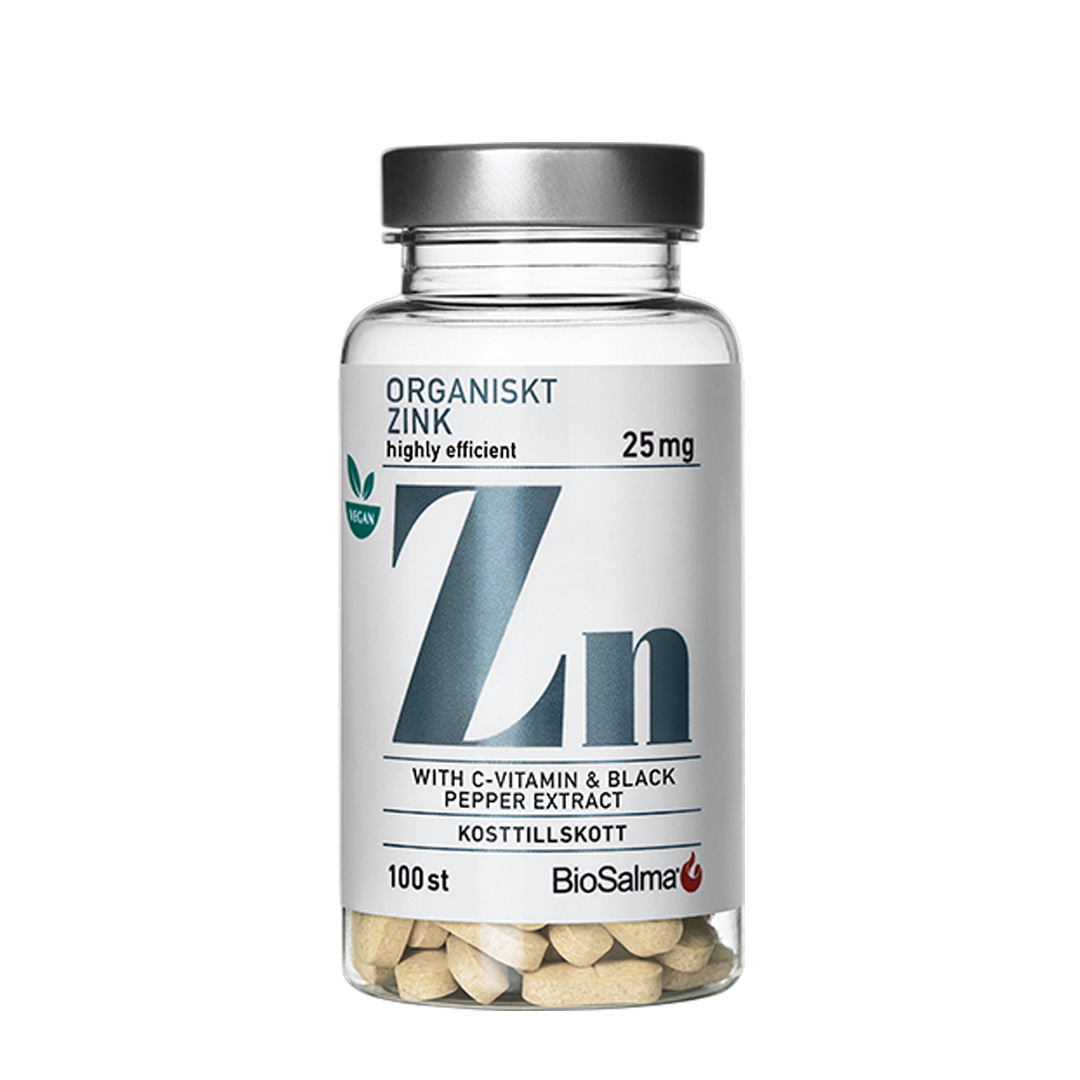 BioSalma Organiskt Zink 25 mg 100 tabs