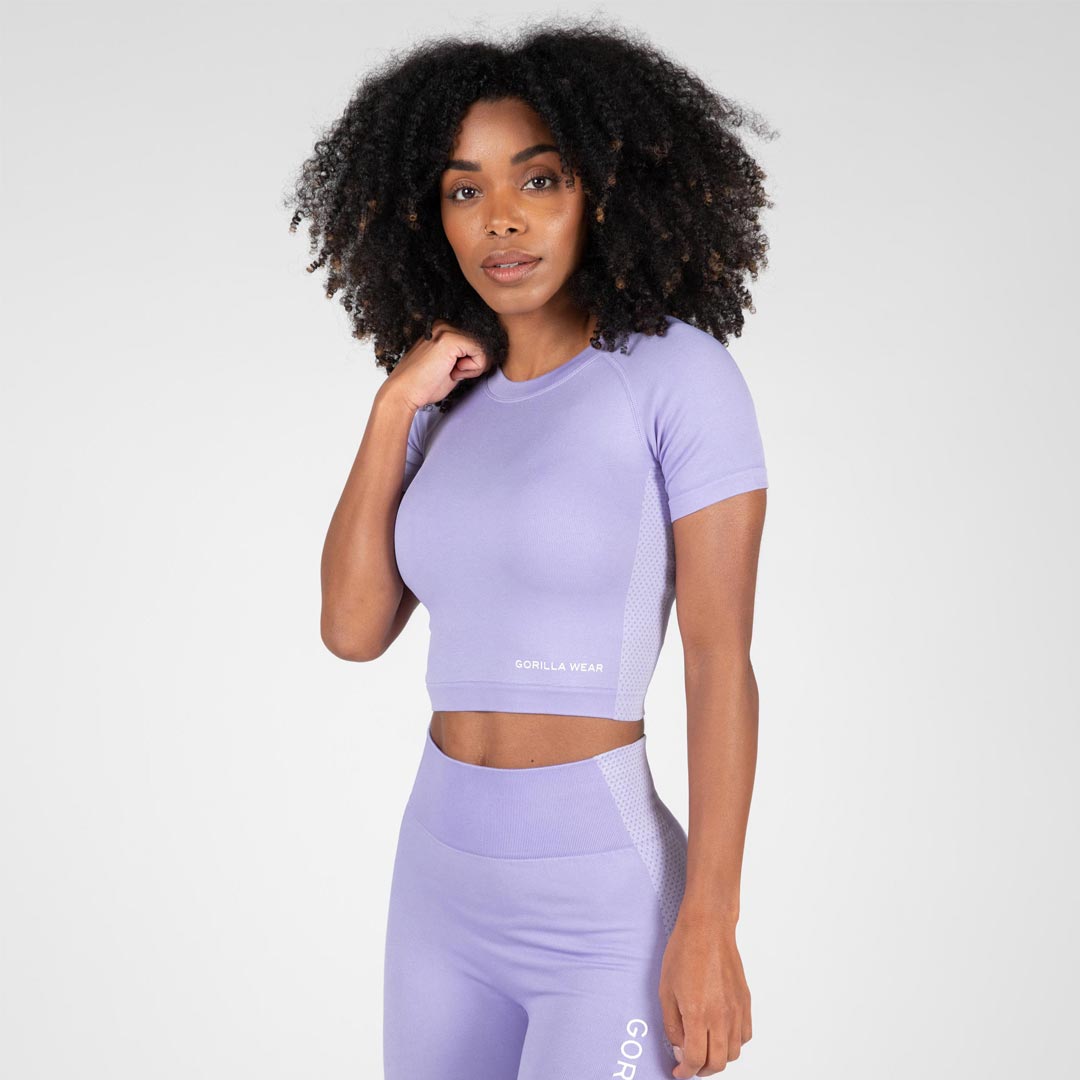 Gorilla Wear Selah Seamless Crop Top Lilac