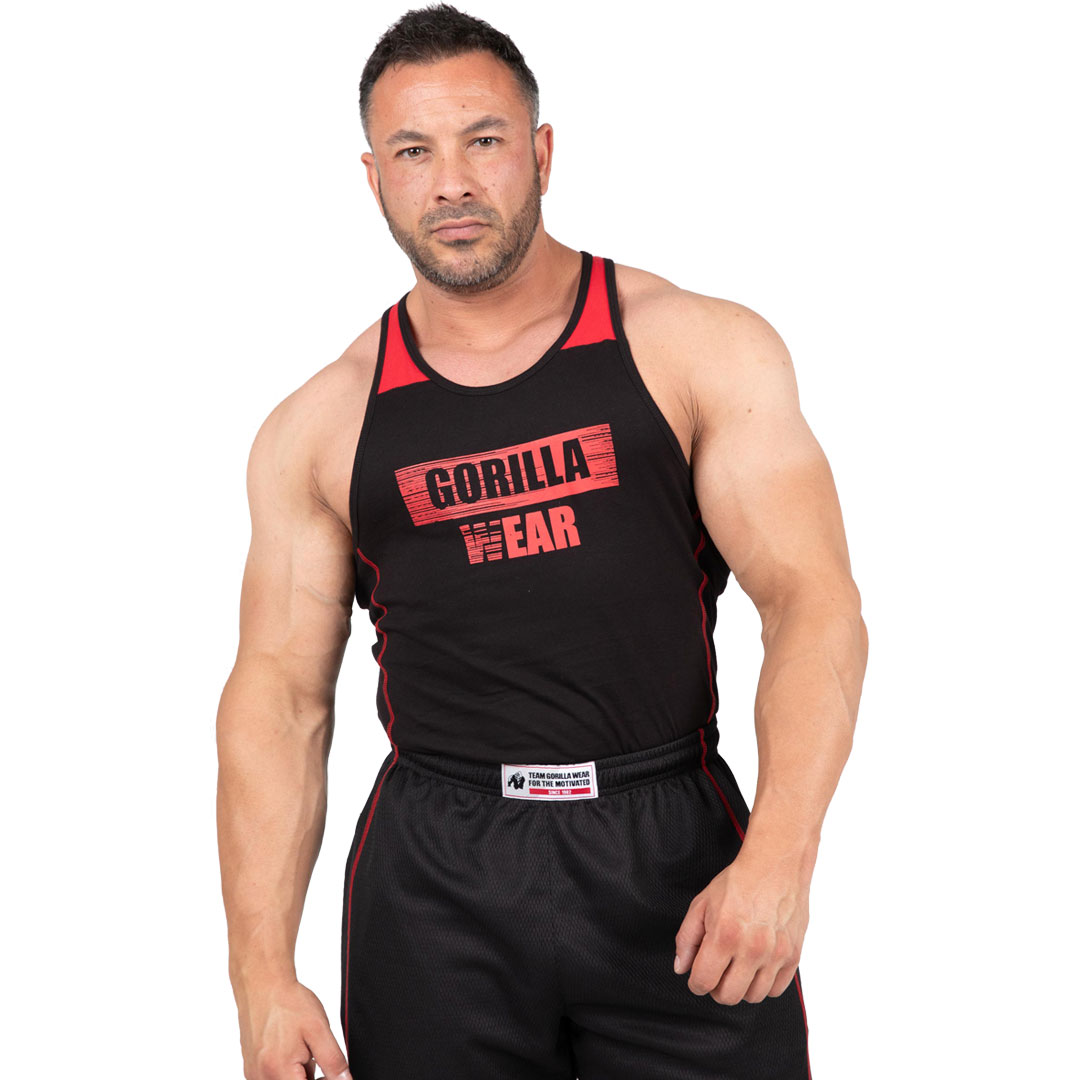 Gorilla Wear Wallace Tank Top Black Red