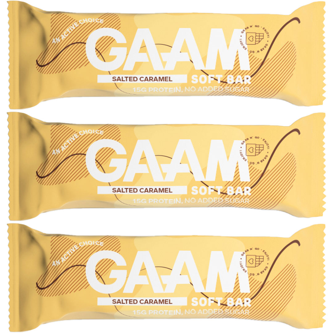 3 x GAAM Soft Bar 45 g Salted Caramel