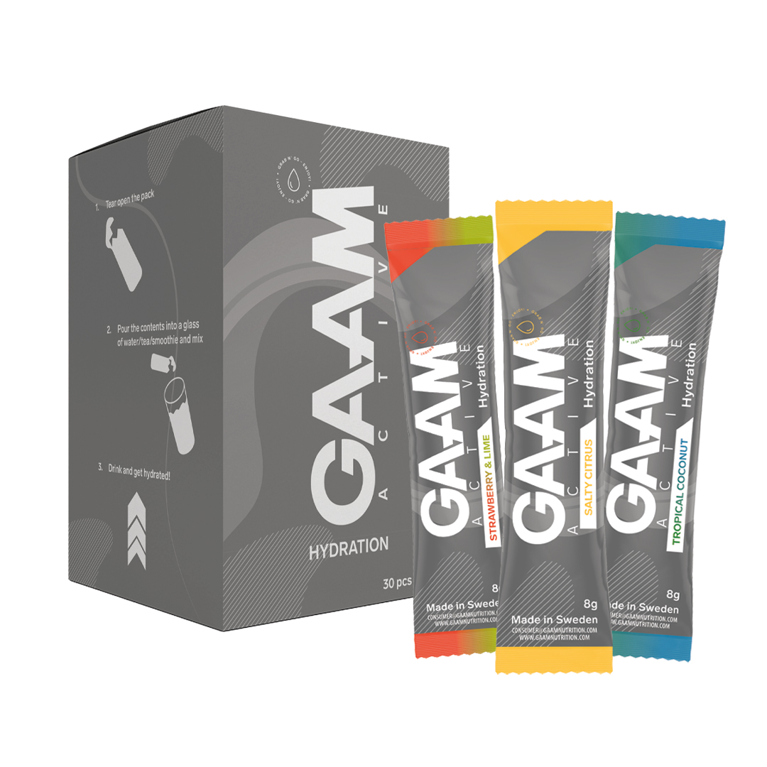 30 x GAAM Active Hydration 8 g Elektrolytter
