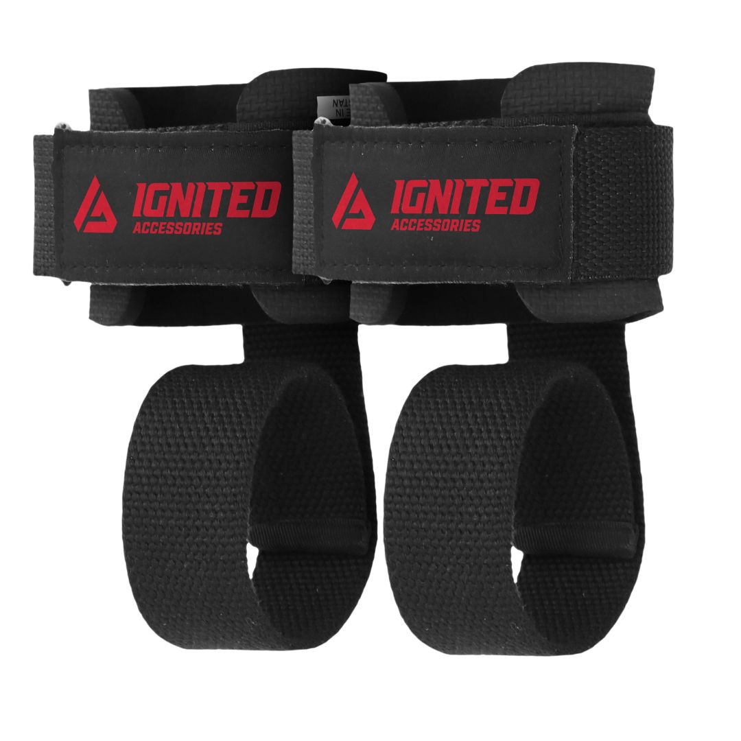 Ignited Supported Lifting Straps Black