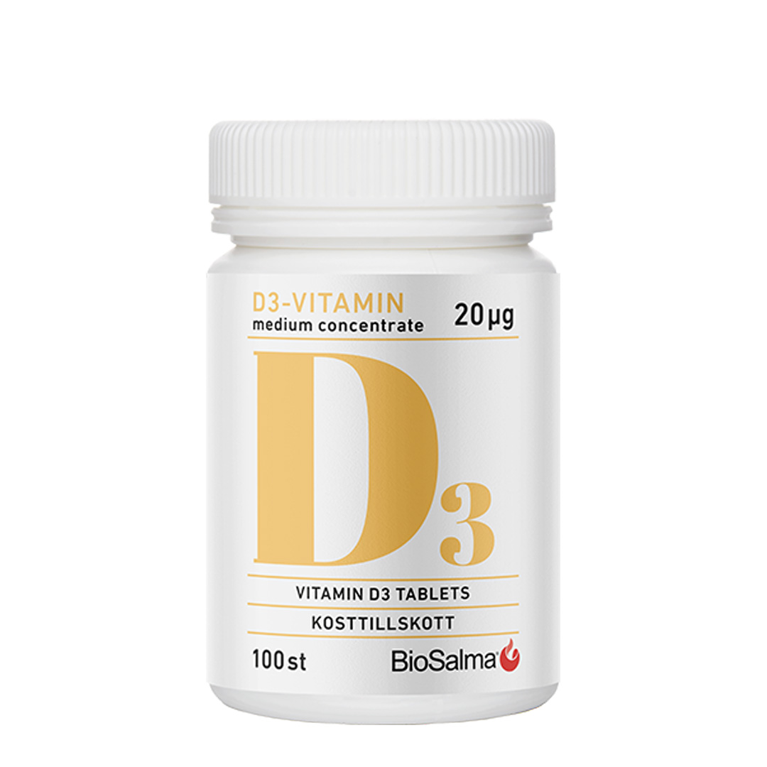 BioSalma D3 Vitamin Medium Concentrate 20 ug 100 tabs