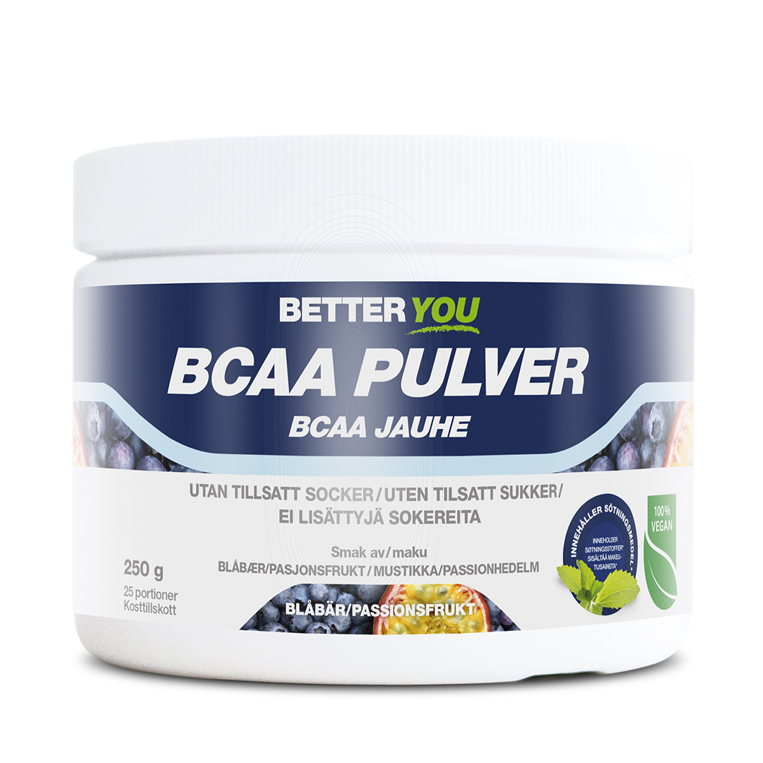 Better You Naturligt BCAA Pulver 250 g - Passion/Blåbär