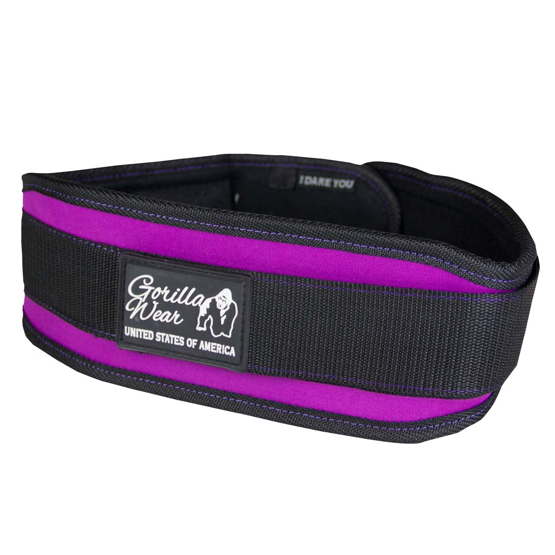 Gorilla Wear 4 Inch Women's Lifting Belt Black/Purple