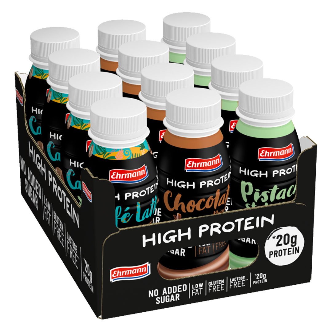12 x Ehrmann High Protein Drink 250 ml Mikspakke