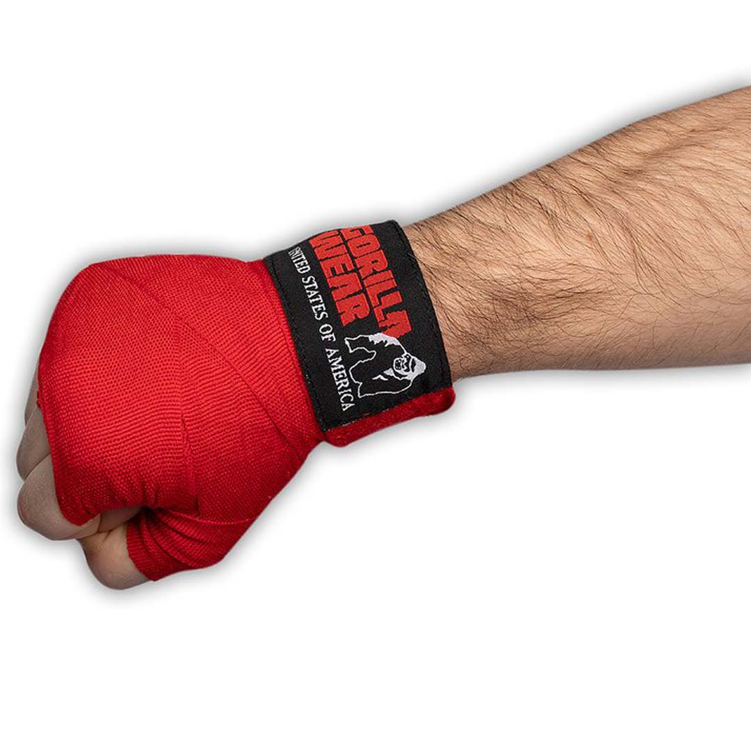 Gorilla Wear Boxing Hand Wraps Red 3 M