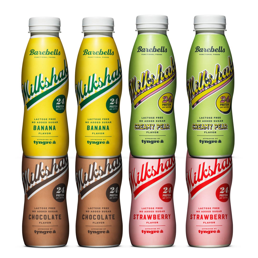 8 x Barebells Milkshake 330 ml Mikspakke