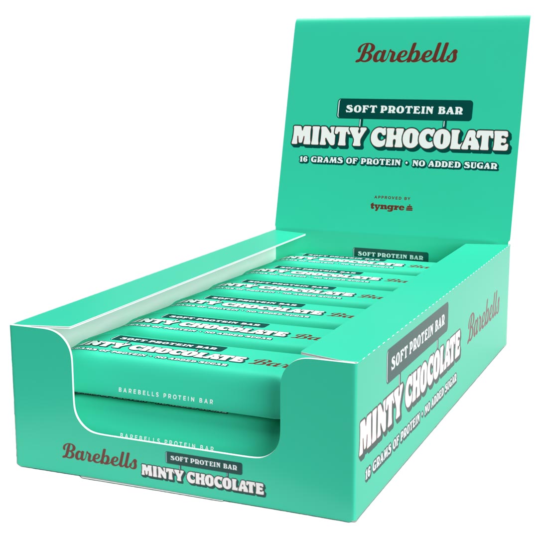 12 x Barebells Soft Bar 55 g Minty Chocolate