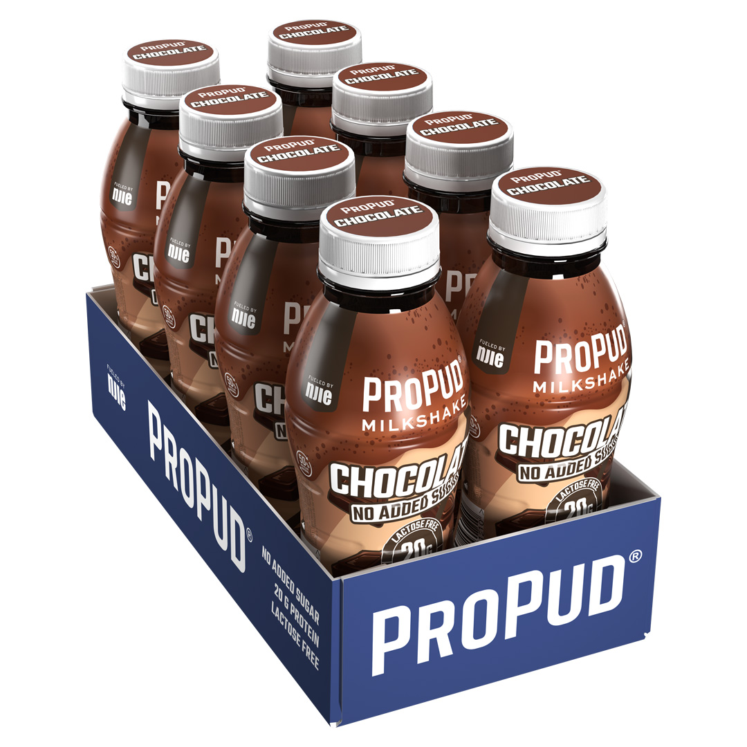 8 x NJIE ProPud Protein Milkshake 330 ml Chocolate