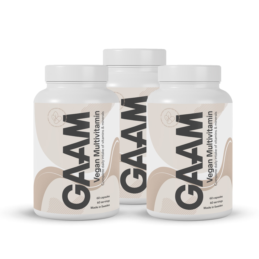 3 x GAAM Vegan Multivitamin 60 caps