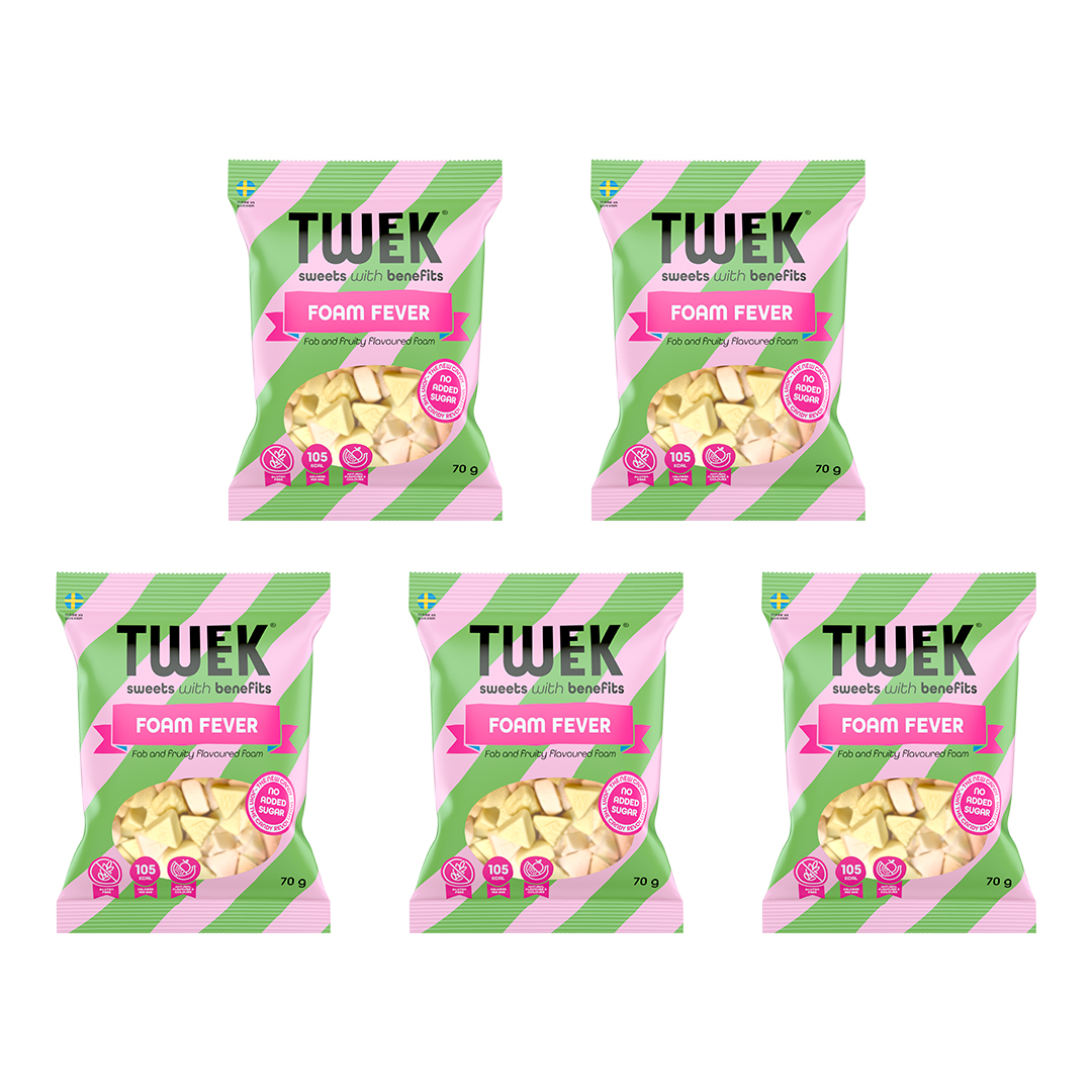 5 x Tweek Sweets 70 g Foam Fever