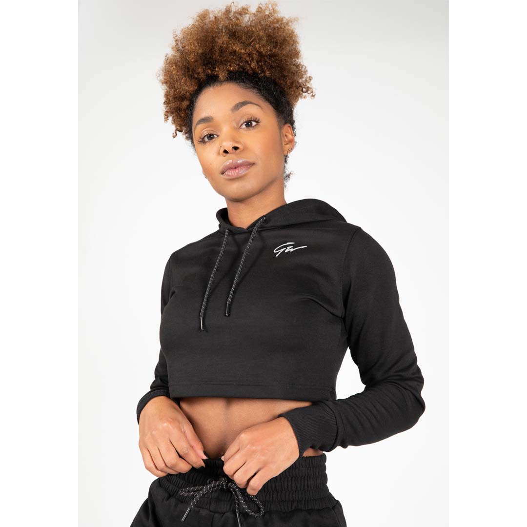 Gorilla Wear Pixley Crop Top Hoodie Black