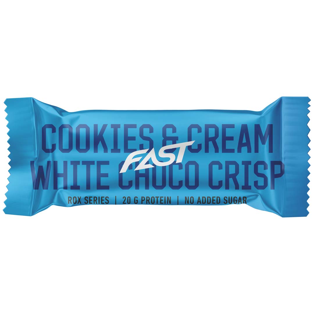 Fast Rox Protein Bar 55 G Cookies & Cream White Choco Crisp