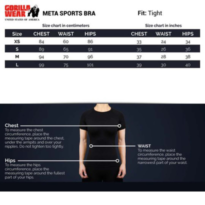 Gorilla Wear Meta Sports Bra Burgundy