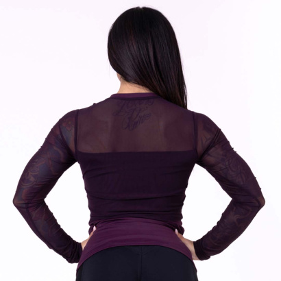 NEBBIA Flash Mesh Longsleeve Burgundy NEBBIA Flash Mesh Longsleeve Burgundy