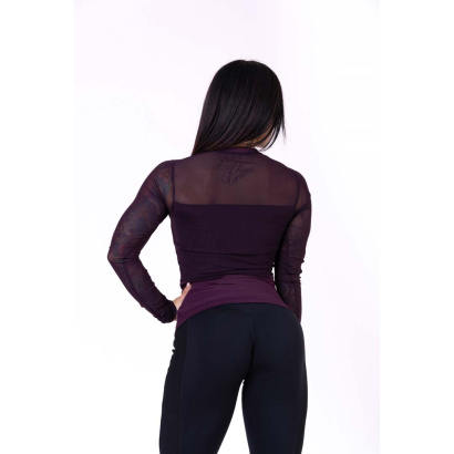 NEBBIA Flash Mesh Longsleeve Burgundy NEBBIA Flash Mesh Longsleeve Burgundy