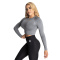 Better Bodies Rib Seamless Crop LS Grey Melange