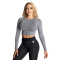 Better Bodies Rib Seamless Crop LS Grey Melange