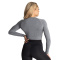 Better Bodies Rib Seamless Crop LS Grey Melange