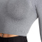 Better Bodies Rib Seamless Crop LS Grey Melange
