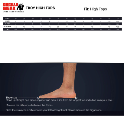 Gorilla Wear Troy High Tops Black & Grey Gorilla Wear Troy High Tops Black & Grey