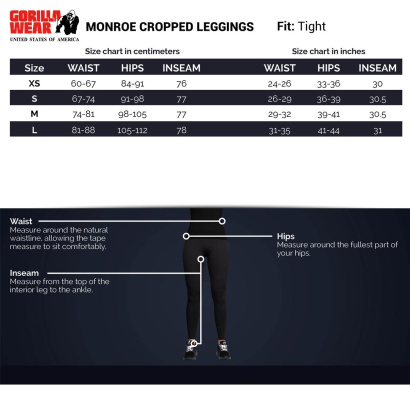 Gorilla Wear Monroe Cropped Leggings Black