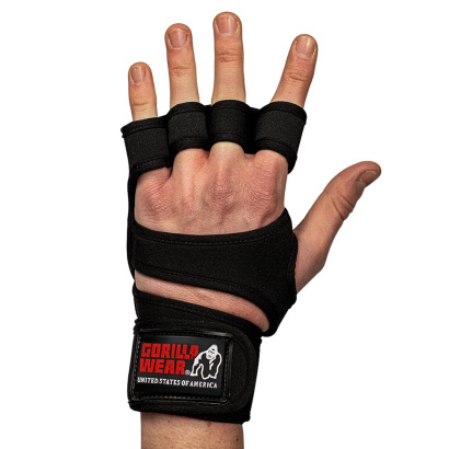 Gorilla Wear Yuma Weightlifting Workout Gloves Black
