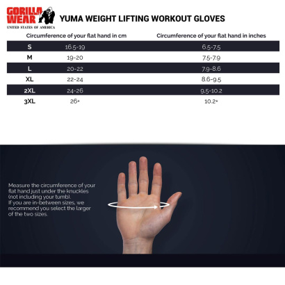 Gorilla Wear Yuma Weightlifting Workout Gloves Black