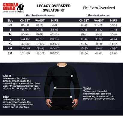 Gorilla Wear Legacy Oversized Sweatshirt White/Black