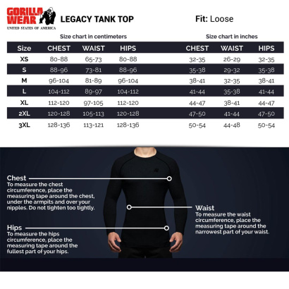 Gorilla Wear Legacy Tank Top Black/Blue