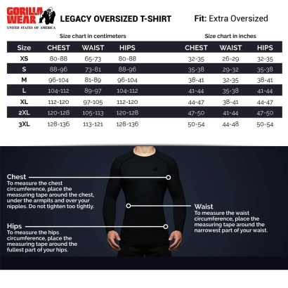 Gorilla Wear Legacy Oversized T-Shirt Red/Black