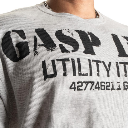 GASP Iron Thermal Tee Grey Melange
