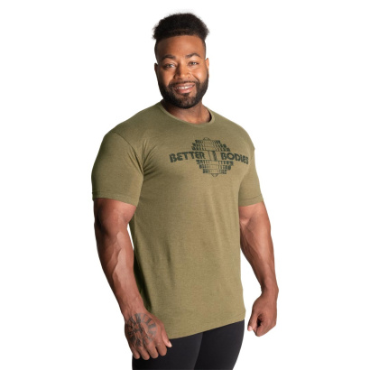 Better Bodies Recruit Tee Army Green Melange Better Bodies Recruit Tee Army Green Melange