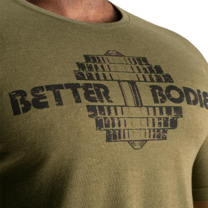 Better Bodies Recruit Tee Army Green Melange Better Bodies Recruit Tee Army Green Melange