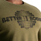 Better Bodies Recruit Tee Army Green Melange Better Bodies Recruit Tee Army Green Melange