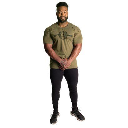 Better Bodies Recruit Tee Army Green Melange Better Bodies Recruit Tee Army Green Melange