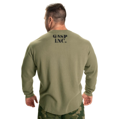 GASP Iron Thermal Gym Sweater Washed Green