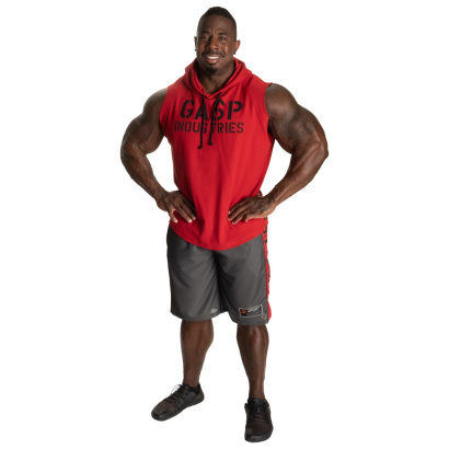 GASP No1 Mesh Shorts Black/Red