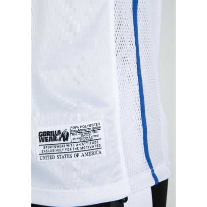 Gorilla Wear San Mateo Jersey Tank Top white/blue