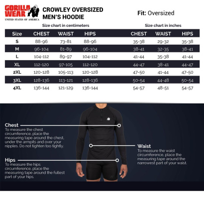 Gorilla Wear Crowley Oversized Men´s Hoodie black