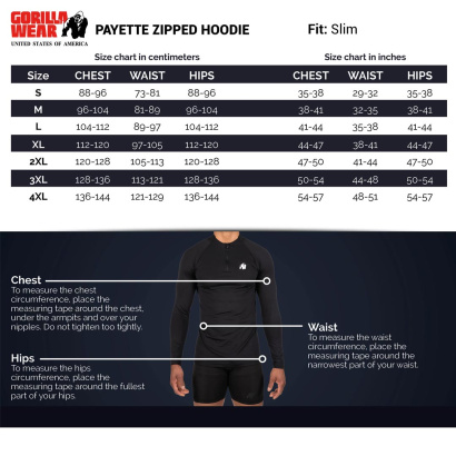 Gorilla Wear Payette Zipped Hoodie black