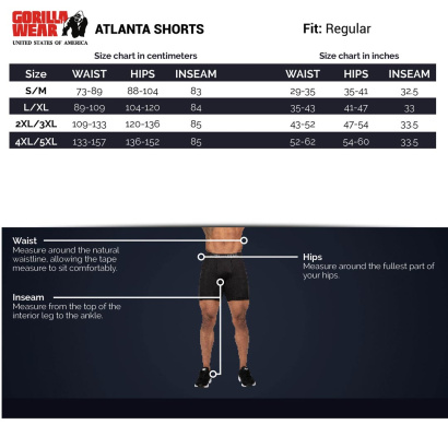 Gorilla Wear Atlanta Shorts black/grey