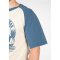 Gorilla Wear Logan Oversized T-Shirt beige/blue Gorilla Wear Logan Oversized T-Shirt beige/blue